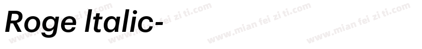 Roge ltalic字体转换